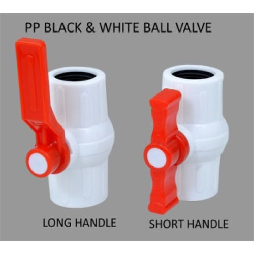 PP Black and White Ball Valve