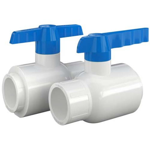 White & Blue UPVC Union Ball Valve