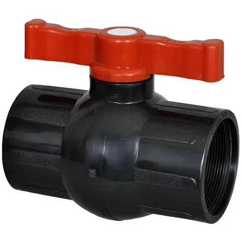 PP Black Short Handle Ball Valve