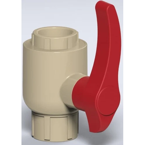 CPVC Ball Valve - 1/2"-2" Size Range, 150 psi Pressure Rating, 0-93°C Temperature Range, Socket Connection for Water Flow Control