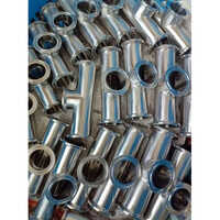 Stainless Steel Ferrule Fittings Tee - Premium Grade Rust-resistant Material, Round Shape, Sleek Silver Color, Varnished Surface Treatment, Warranty Included