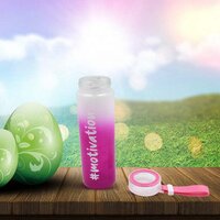 COLORFUL PORTABLE WATER GLASS BOTTLE WITH RUBBER BAND