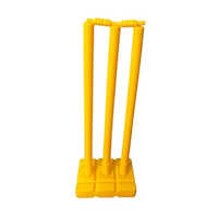 Yellow Plastic Cricket Stump Set