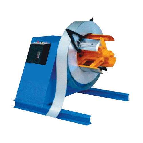 Blue-Yellow Motorized Decoiling Machine