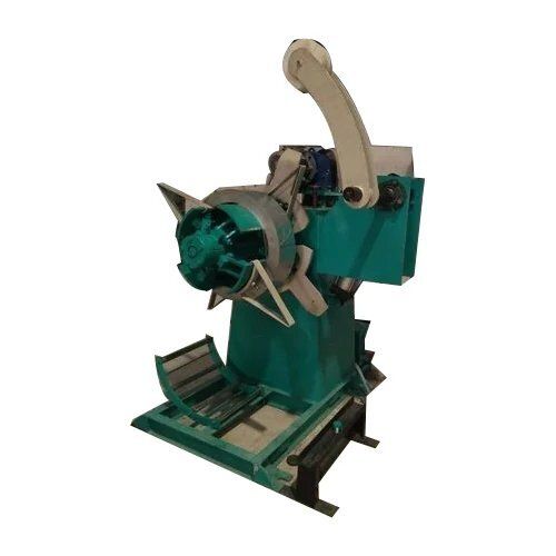 Green-White Hydraulic Decoiler Machine With Hold Down Arm