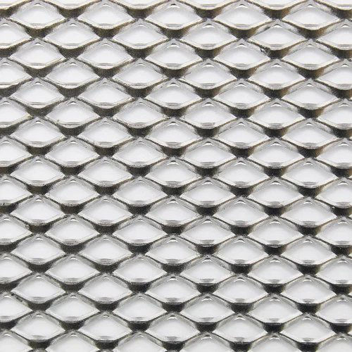 Silver Flattened Expanded Metal Mesh