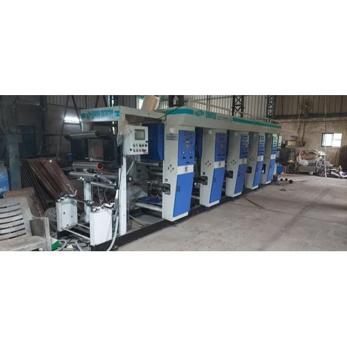 Semi-Automatic Six Colour Rotogravure Foil Printing Machine