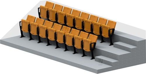 Tsi Tip Up Type Floor Mounted Stadium Chair - Application: Industrial