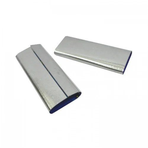 Silver Single Fold Strapping Clip