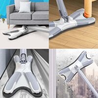 ADJUSTABLE LONG HANDLE 360 DEGREE FLAT HAND MOP