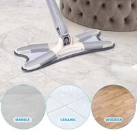 ADJUSTABLE LONG HANDLE 360 DEGREE FLAT HAND MOP