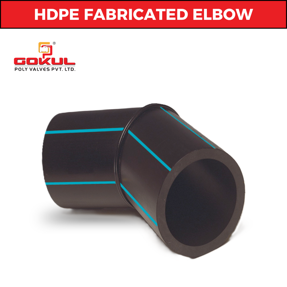 HDPE Elbow 11.5 Degree - 20MM to 315MM Size, Black Color | Male Connection, 1 Year Warranty, Galvanized Surface Treatment