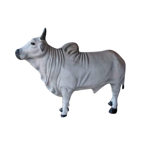 White Frp Cow Statue