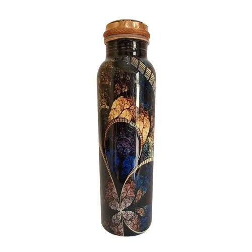 Multicolor Printed Copper Water Bottle