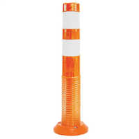 Spring Post Safety Signs - High-quality Plastic Material, Bright Orange Color | Durable, Manual Installation For Enhanced Road Safety