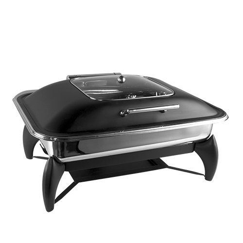 10 ltrs Rectangular Black Smart Leg Chafing Dish