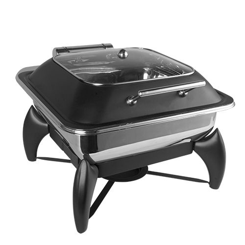 KTM3189 7 ltrs Black Glass Lid Chafing Dish