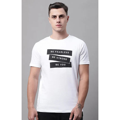 White Half Sleeve T Shirt