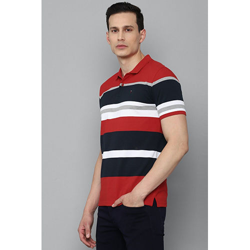 Men Striped Polo T Shirt Gender: Male