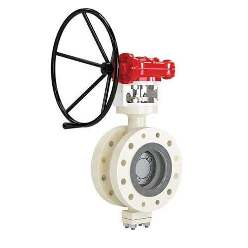 Triple Offset Butterfly Valve Manufacturer In  Kheda - Color: White