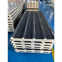 Puf Panel Roofing Sheet - Polyurethane Foam Sandwiched Between Metal Skin, 1000 Mm Width, Gray Pre-painted Galvanized Steel, 30-100 Mm Thickness, 550 Mpa Tensile Strength, Lightweight With Thermal Insulation