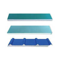 Puf Insulated Panel - Polyurethane Foam Steel, Custom Sizes, Blue-green Color | Low Thermal Conductivity 0.023 W/mk, High Strength, 30mm-100mm Thickness