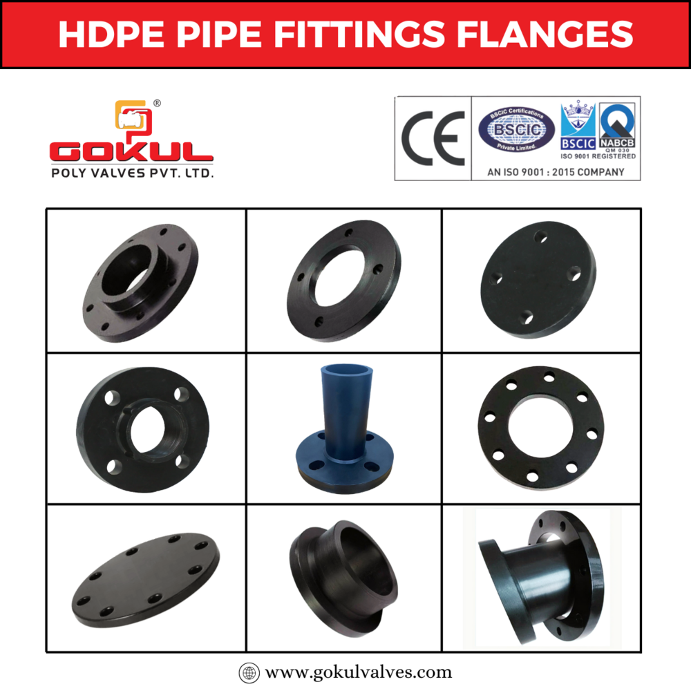 HDPE Slip On Flange - Sizes 20MM OD to 630MM OD | Black, Rust Resistant, High Strength, ANSI B16.5 Standard, Leakage Proof
