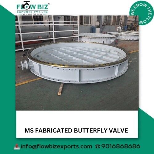 Ms Fabricated Butterfly Valve Manufacturer In Kheda - Color: White