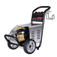 Jetpower Eagle 500 E - Metal High Pressure Cleaner 400-440 Volt, New Silver-black Finish, Electric Powered For Industrial Use