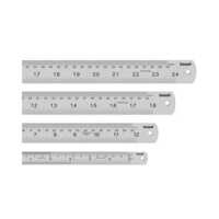 Stainless Steel Scales Ruler - 30 Cm Rectangular | High-quality, Plain Design, Dual Markings In Centimeters And Inches