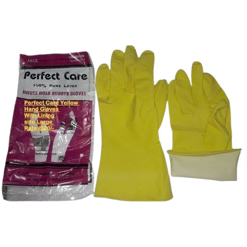 Perfect Care Yellow Hand Gloves With Lining