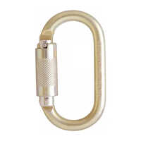 PN112 Steel Quarter Turn Locking Karabiner - Durable Steel, Compact Size, Golden Color | Unisex Design, Reusable, High Functionality for Fall Protection