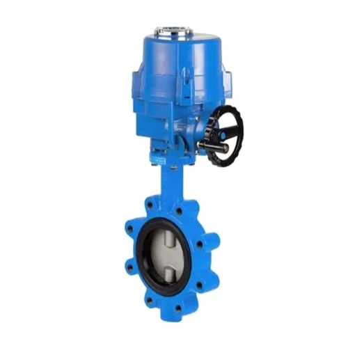 Blue Motorized Butterfly Valve