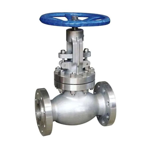 Silver-Blue Industrial Globe Valve