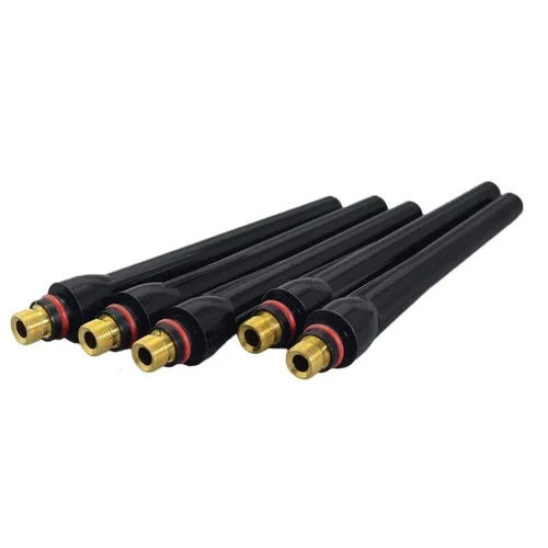 Black And Golden Side Embossed Long Cap 26 V For Tig Torch