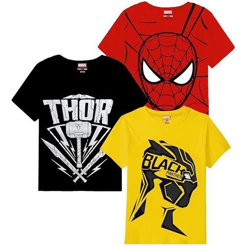 Kuchipoo Boys Regular Fit Cotton T Shirts MARVEL TSHRT 371 MultiColored