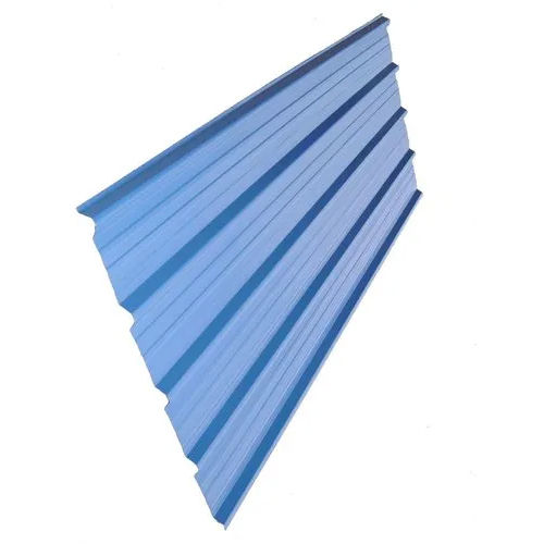 Colour Coated Profile Roofing Sheet - 0.60 mm Thickness, Rectangular Plain Design, Rust Proof, Blue Finish for Residential & Commercial Use