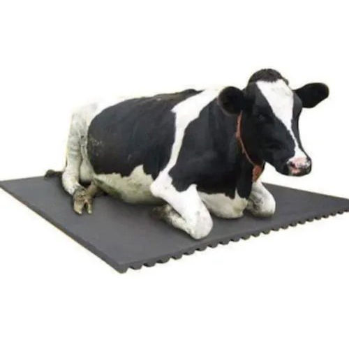 Rubber Cow Mat - Color: Black And Grey