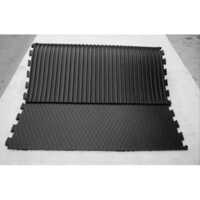 Akshaya Cow Rubber Mat - Color: Black And Grey