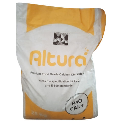 White 25kg Premium Food Grade Calcium Chloride