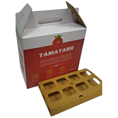 Handle Corrugated Box For Food Takeaways