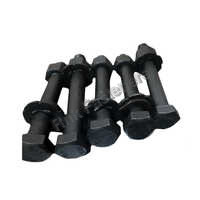 Black Finish HSFG Bolt GR 8.8s With Nut and Plain Washer