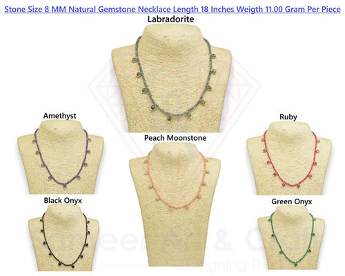 Natural Gemstone Jewelry Handmade Fashion Pendant Necklace