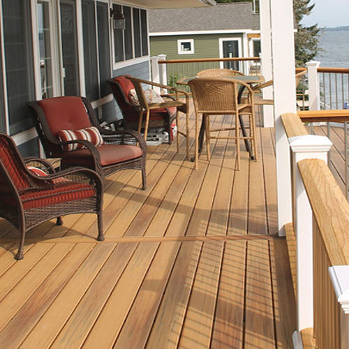 Brown Wpc Deck Flooring By Shivaya Construction