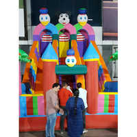 Inflatable Cartoon Bouncy Castle - Heavy-duty Wear-resistant Material, Custom Foot Dimensions | High Safety Level, Easy Setup For Outdoor Events