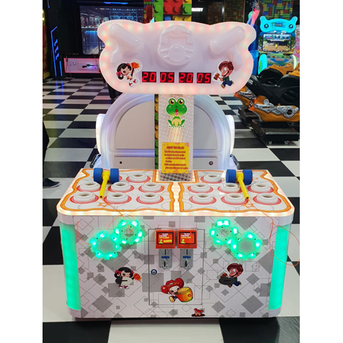 Kids Hitting Hammer frog Whack A Mole Redemption Game Machine