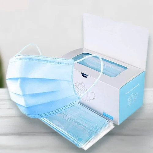 Medical And Disposable Surgical Mask - PP Non-Woven, Adjustable Size for All Ages, Blue Color, Industrial Safety & Anti-Pollution Use