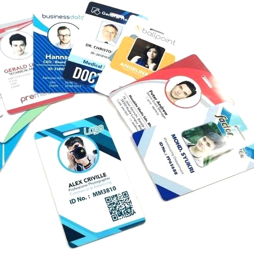 Printed Id Cards - PVC Material, 86mm x 56mm Size | Lightweight 5 Grams, Office Usage