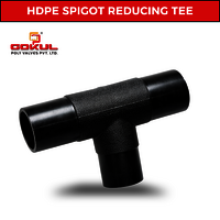Gokul Hdpe Spigot Reducing Tee - Hdpe Material, Size 20mm To 315mm, Color Black | Male Connection Type, Ideal For Plumbing Applications