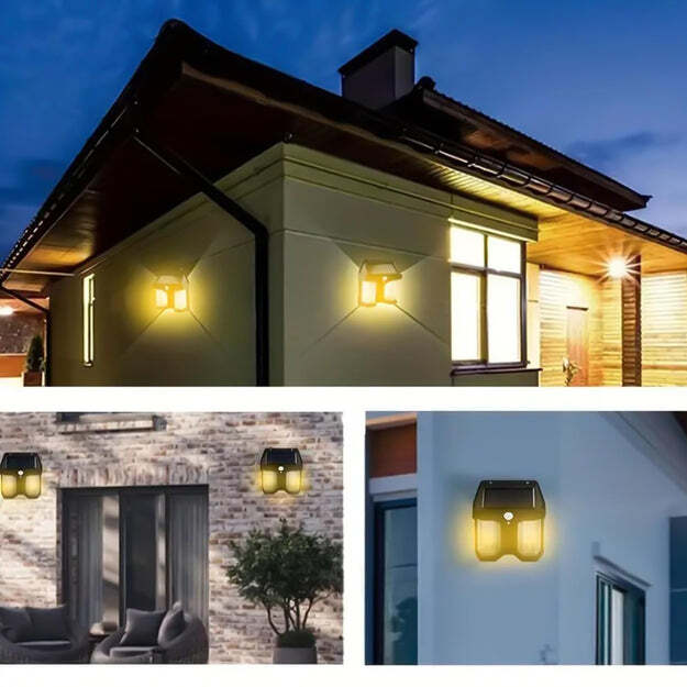 OUTDOOR SOLAR WALL LAMP OUTDOOR WATERPROOF HIGH QUALITY LAMP INDUCTION GARDEN LAMP GARDEN VILLA NIGHT